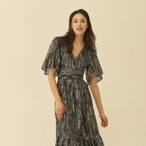 ba&sh metallic nixon gown